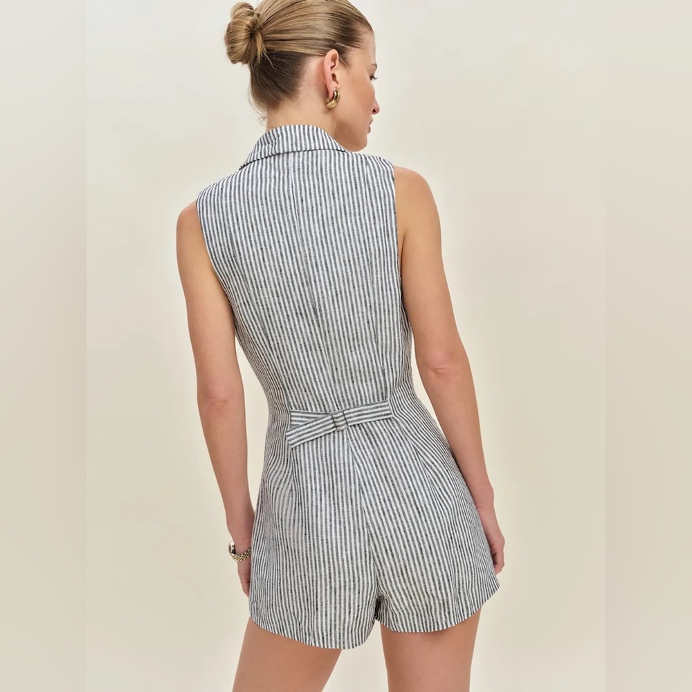 Reformation Black and White Striped Sleeveless Top - Picture 3 of 4